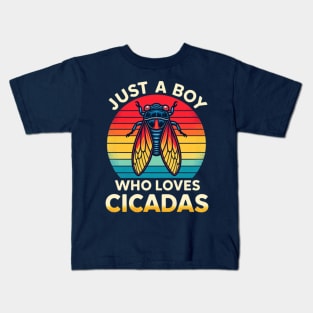 Just a Boy Who Loves Cicadas Kids T-Shirt